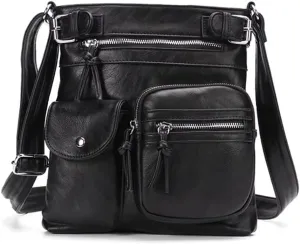 Goth Purse Leather Crossbody Tote Bag for Women  Studded Hobo Shoulder Purse, Trendy Goth Work Boston Bag