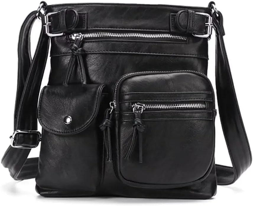 Goth Purse Leather Crossbody Tote Bag for Women  Studded Hobo Shoulder Purse, Trendy Goth Work Boston Bag