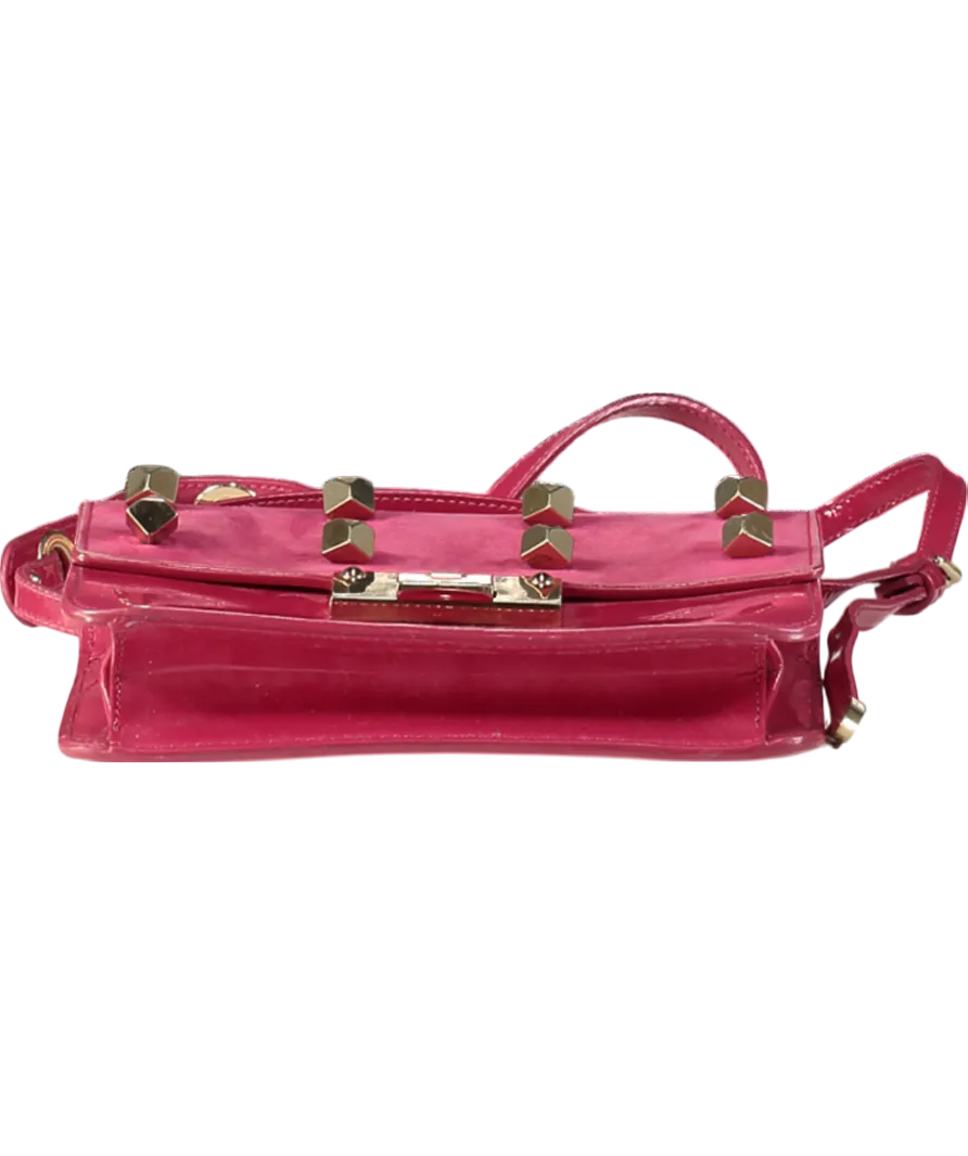 Jimmy Choo Pink Rebel Cube Studded Box Shoulder Bag One Size