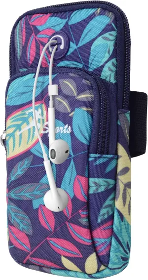 Sports Arm Bag, Universal Unisex Armbands Exercise Workout Running Gym Armbands Phone Holder Pouch Case with Earphone Hole for Cellphone,#2Blue