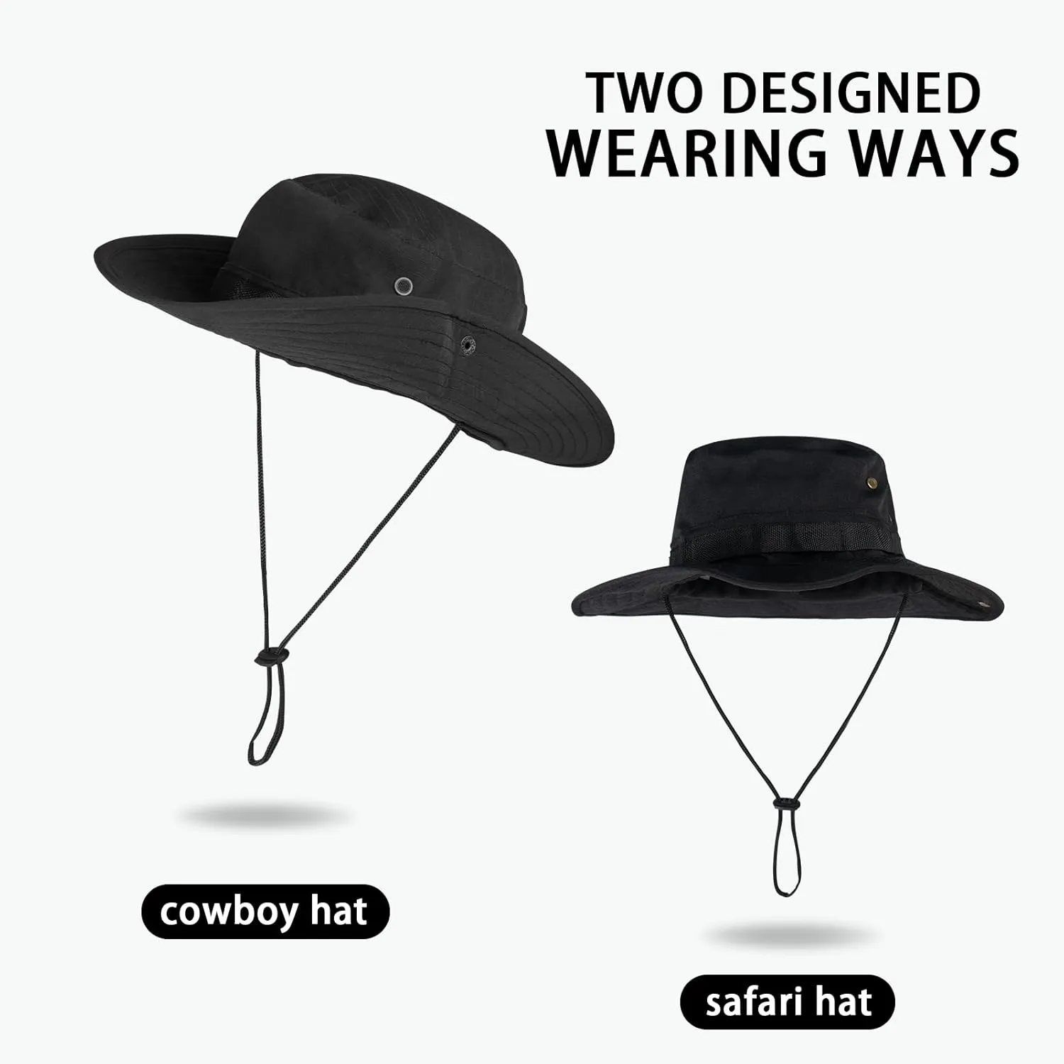 Sun Hats for Men Women Bucket Hat UPF 50  UV Protection Boonie Hat for Safari Fishing Hiking Garden Beach