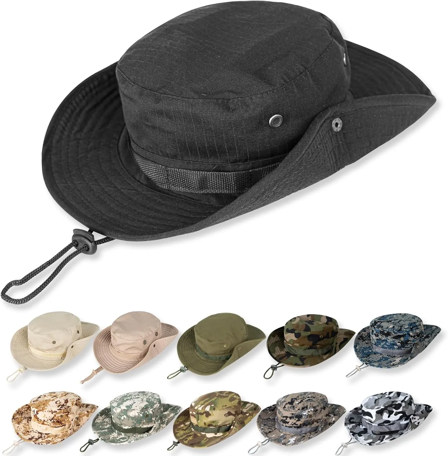Sun Hats for Men Women Bucket Hat UPF 50  UV Protection Boonie Hat for Safari Fishing Hiking Garden Beach